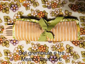 Set grembiule e tre mestoli thun