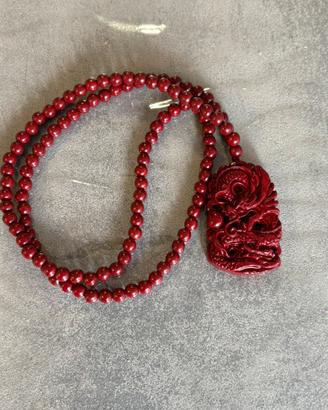 Collana con Drago Pixiu  in cinabro