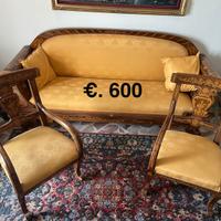 Divano con poltrone stile classico 