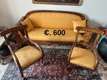 Divano con poltrone stile classico 