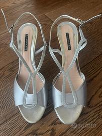 Sandali da matrimonio argento taglia 40