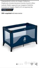  lettino da viaggio  più materassino e cuscino 
