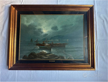 Mario Galanti – Quadro con marina notturna – Olio