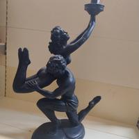 Lampada Statua in bronzo altezza 70 cm 