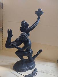 Lampada Statua in bronzo altezza 70 cm 