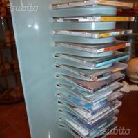 Porta CD in vetro satinato