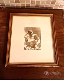 quadretto foto originale d'epoca incorniciato 