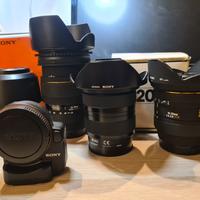 Obiettivi per Sony a-mount più adattatore la-ea4