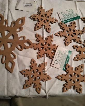 Natale - 8 Sagome fiocchi di neve da decorare