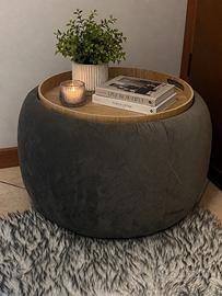 Pouf contenitore 56cm con vassoio