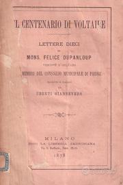 Dupanloup, Dieci lettere su Voltaire, Milano, 1878