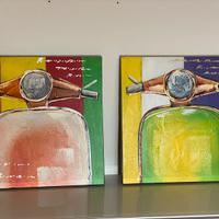 Quadri moderni vespa dipinto a mano