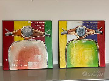 Quadri moderni vespa dipinto a mano