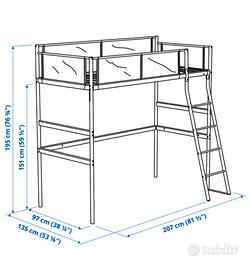 VITVAL IKEA Struttura per letto a soppalco
