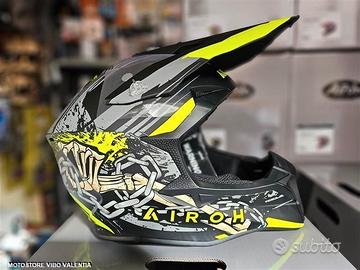 Casco cross airoh wraaap modello darkness matt