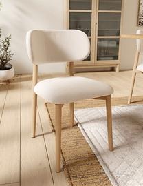 Moderna sedia ALDO telaio in rovere