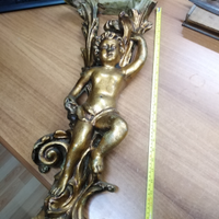 Antica statua scultura in legno