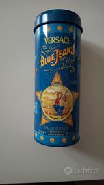 Scatola di latta vuota Versace Blue Jeans 