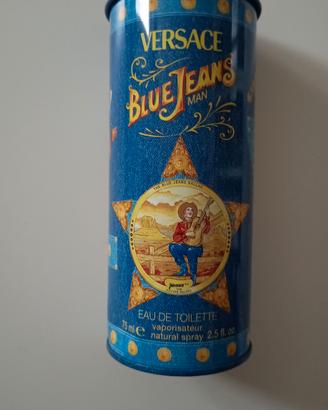 Scatola di latta vuota Versace Blue Jeans 