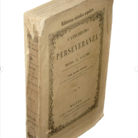 libro antico ottocentina catechismo perseveranza