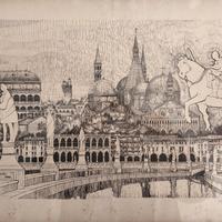 due litografie incorniciate