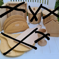 Oggetti in legno per decoupage