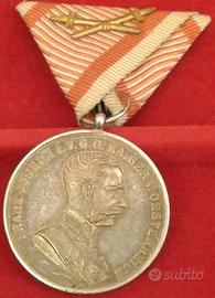 KUK Medaglia al Valore Prima Classe Argento Rara 