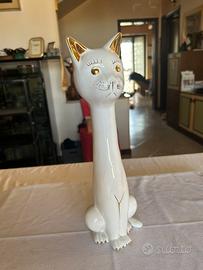 Statuina Gatto Vintage in Ceramica