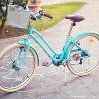 Bicicletta Elops 500 azzurra 24"