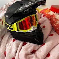 casco moto Airoh+ maschera come da foto+ 