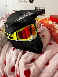casco moto Airoh+ maschera come da foto+ 