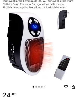 Mini Termoventilatore Ceramica da 500 W
