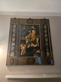 Quadro Decorativo in Legno Massiccio e Giada