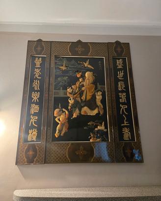 Quadro Decorativo in Legno Massiccio e Giada