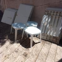 tavoli e tavolino in plastica 