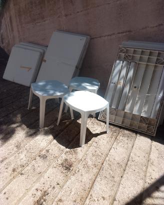 tavoli e tavolino in plastica 