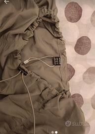 pantaloni cargo arricciati