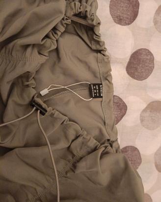 pantaloni cargo arricciati