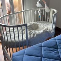 Culla/Lettino evolutivo bimbo legno faggio bianco