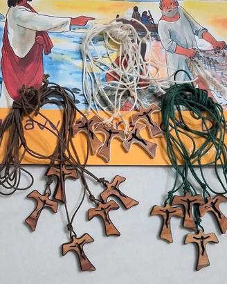 Croci da collo Tau bomboniere ricordo sacramenti