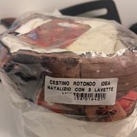 Cestino natalizio con 3 lavette
