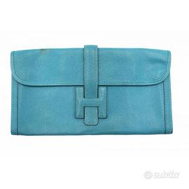 Hermes Pochette Pelle Turchese