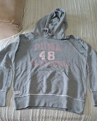 Felpa PUMA grigia con cappuccio Old School 44
