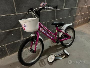 Bicicletta da bambina 16 pollici con rotelle