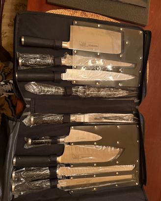 Aus Meisterhand Chromstahl - set 9 coltelli Chef