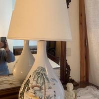 Lampada grande in ceramica disegnato a mano