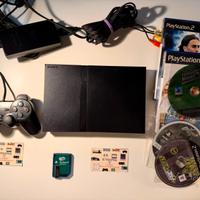PlayStation 2 Slim Nera + 6 Giochi