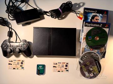 PlayStation 2 Slim Nera + 6 Giochi
