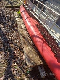 kayak chiuso con pagaia in alluminio