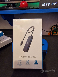 Hub USB 3.0 4 porte pc Mac notebook NUOVO